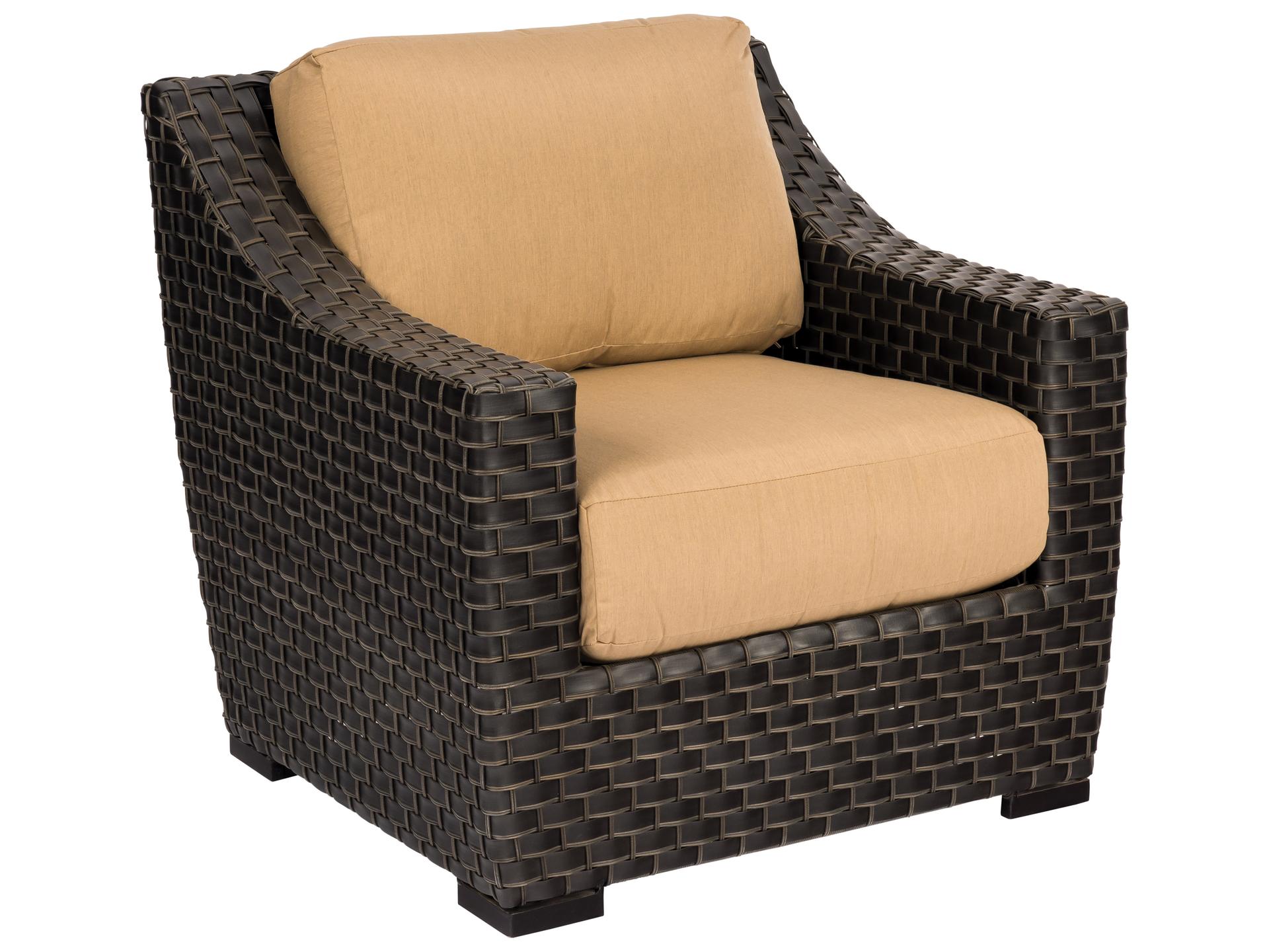 Woodard Cooper Wicker Amazon Mahogany Outdoor Lounge Chair
