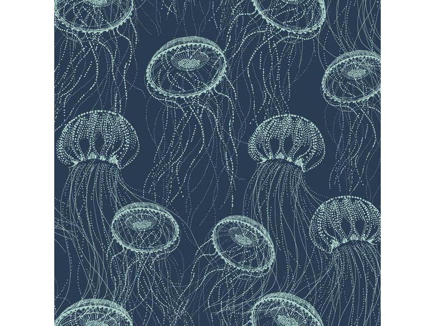 York Wallcoverings Best Sellers Blue Atolla Wallpaper