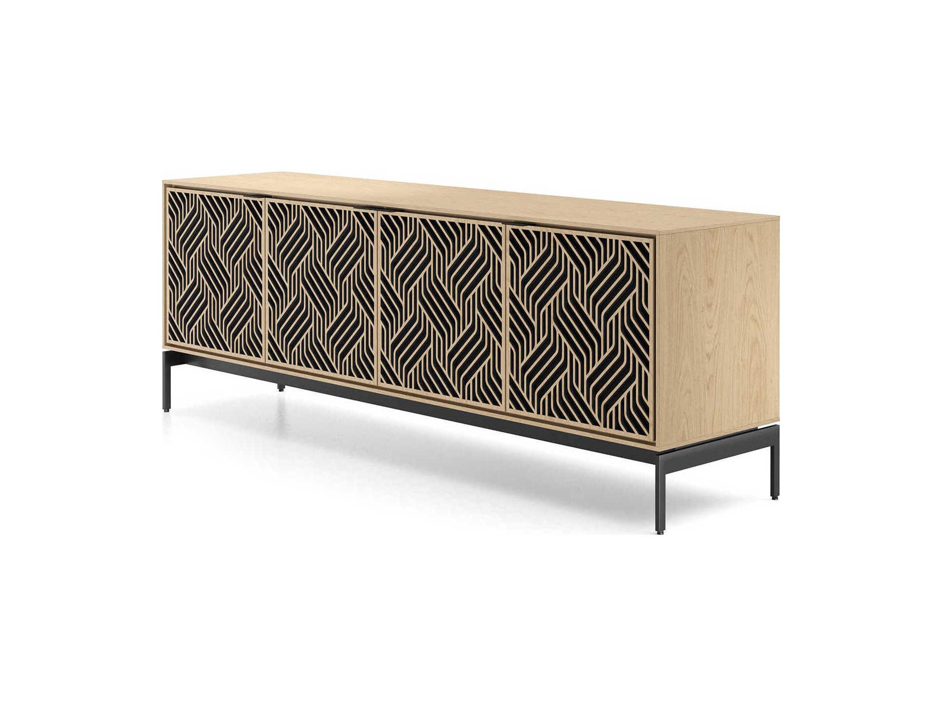 BDI Elements 82" Hardwood Washed Oak Media Console