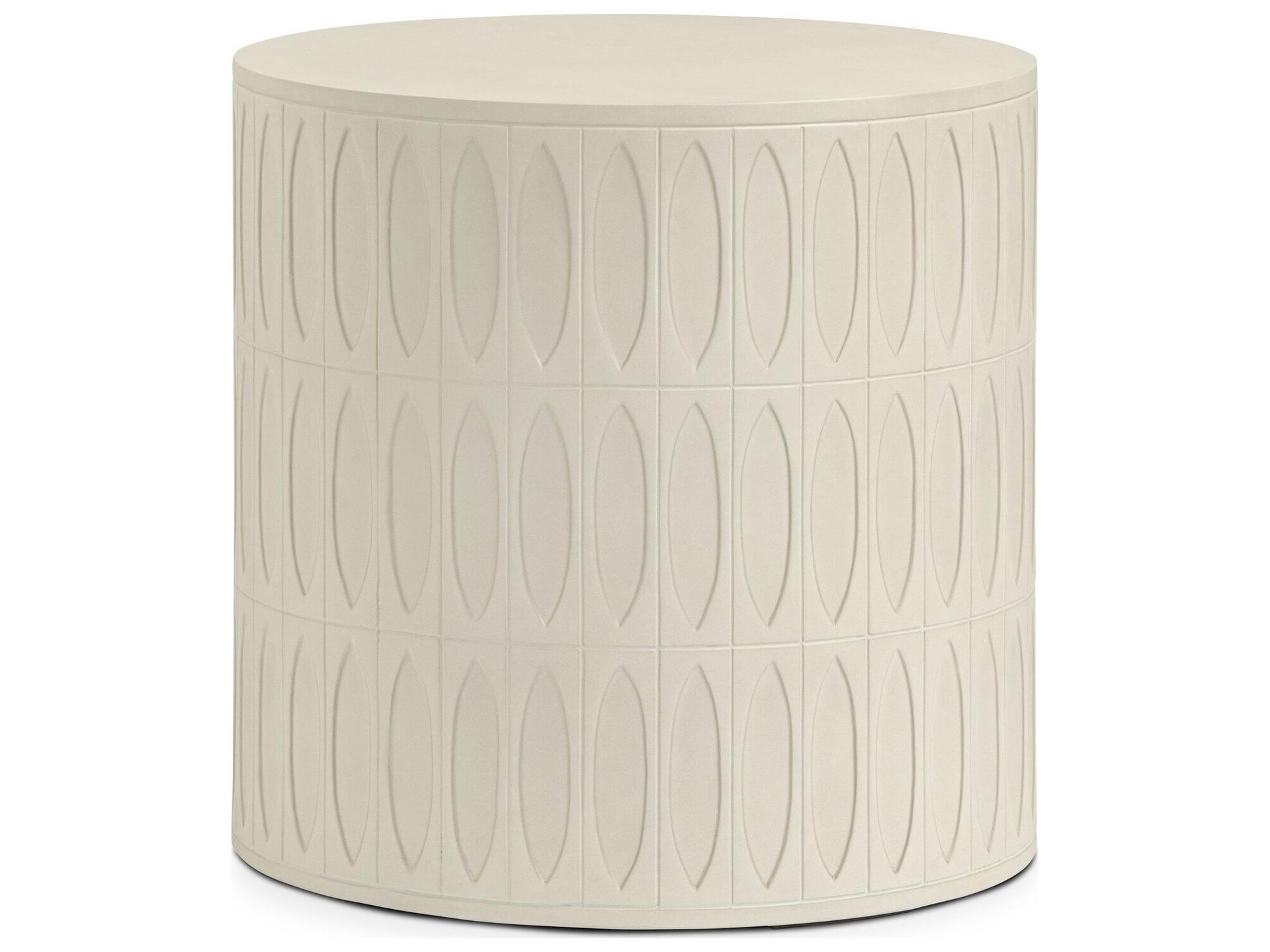 Four Hands Outdoor Colorado End Table White Concrete