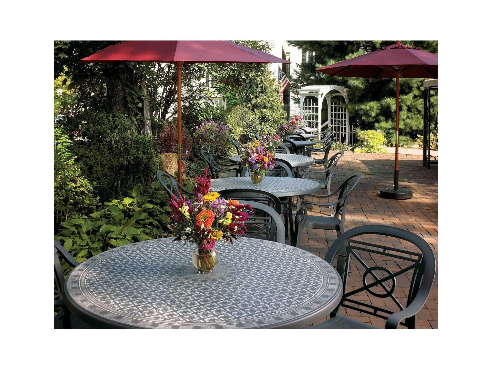 Grosfillex Victoria Resin Charcoal Patio Dining Set