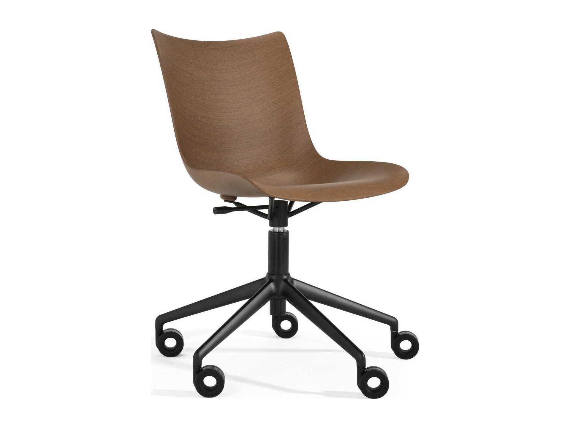 Kartell P-wood Brown Adjustable Computer Office Chair
