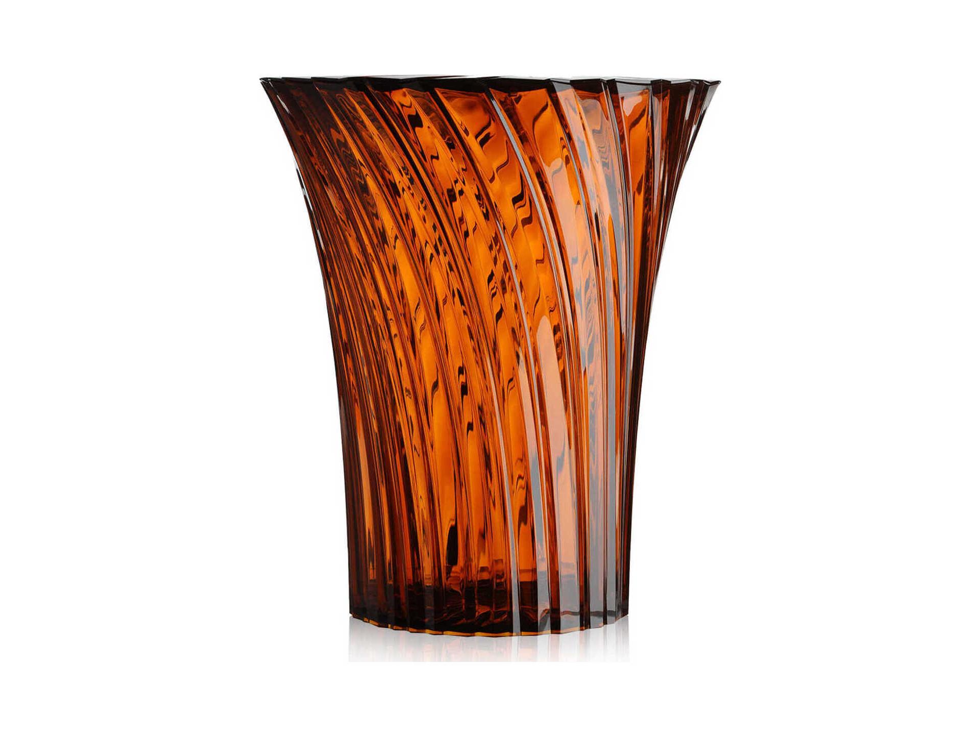 Kartell Sparkle Round Plastic Amber End Table