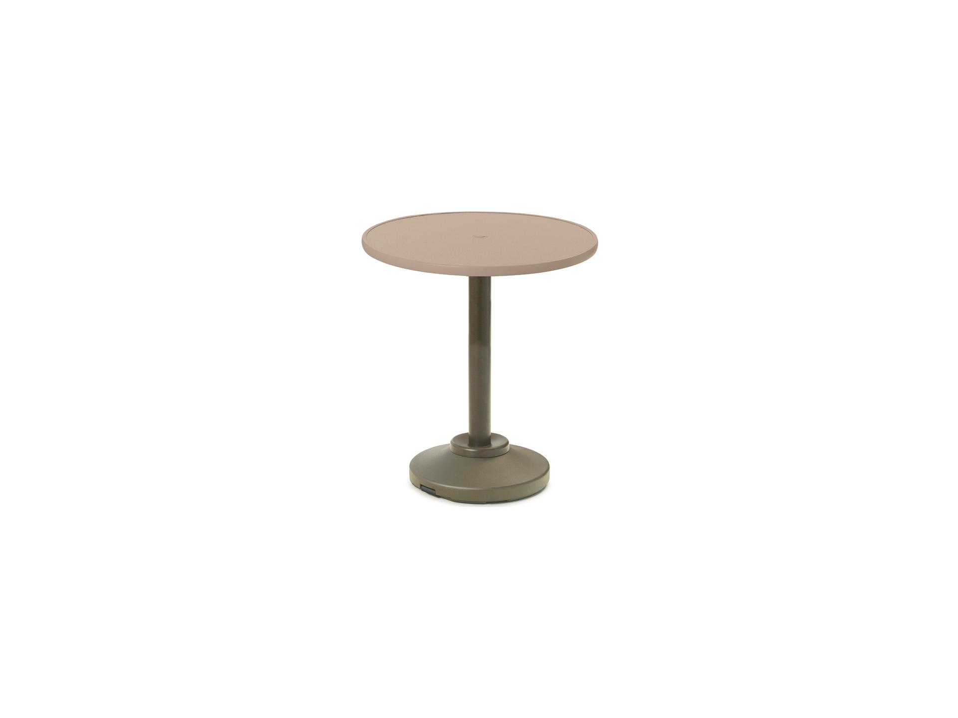 Telescope Casual Value Hammered MGP Round Patio Bar Table with Umbrella Hole