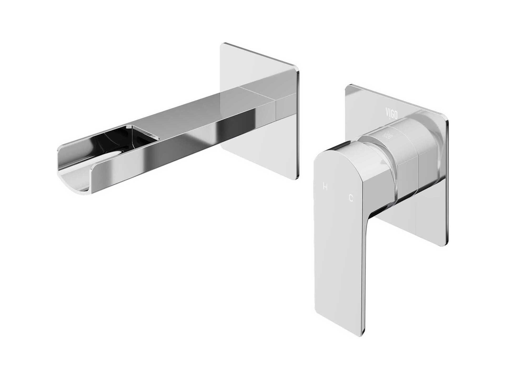 Vigo Atticus Chrome 1-Handle Wall-Mount Bathroom Sink Faucet