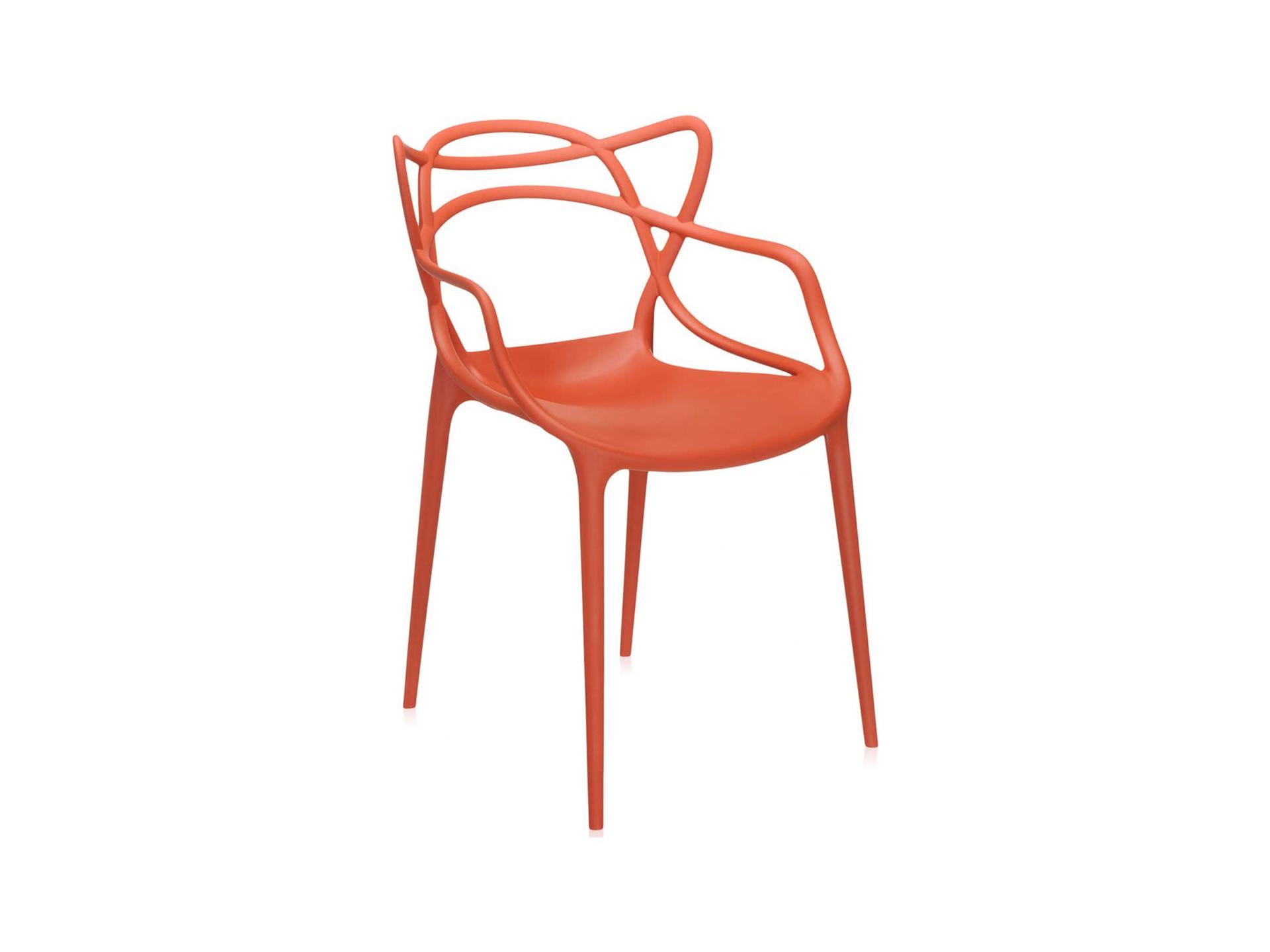 Kartell Masters Orange Arm Dining Chair  (Sold in 2)