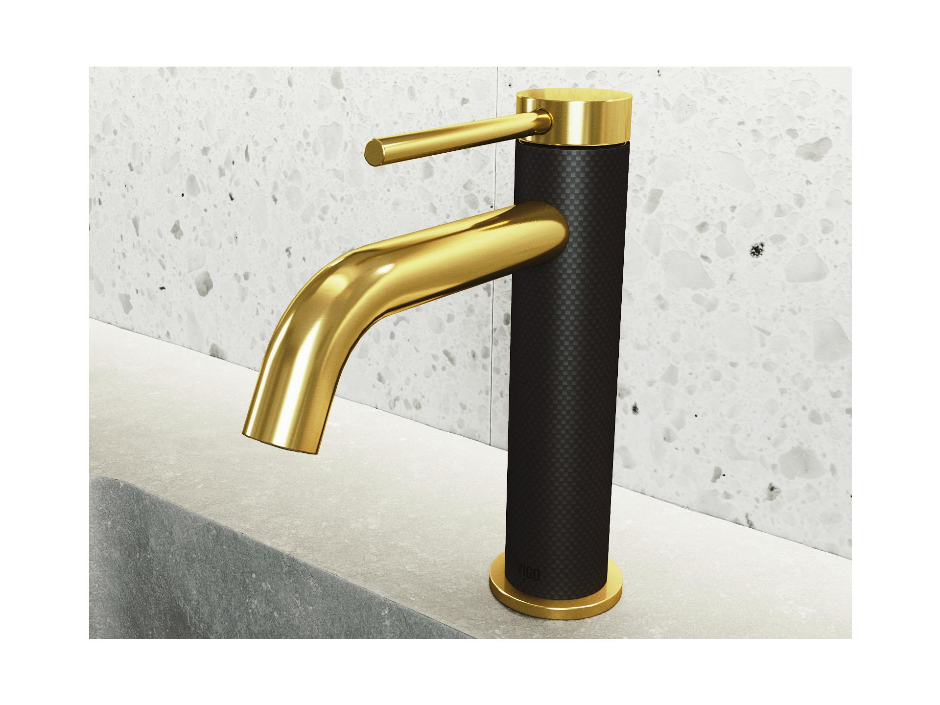 Vigo Madison Matte Gold / Matte Black Bathroom Faucet