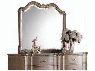 Chelmsford Antique Taupe Mirror with Beveled Edge