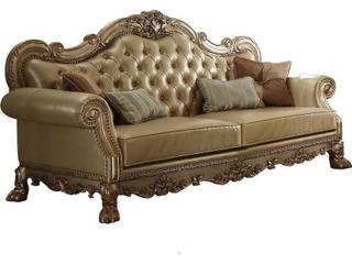 Dresden Beige Faux Leather Sofa