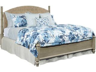 American Drew Litchfield Currituck Tinted Natural Brown Hardwood Wood Queen Poster Bed