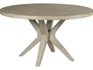 West Fork Hardy Round Wood Aged Taupe Dining Table