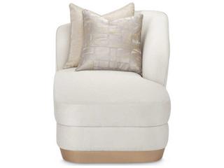 Luxecor Gilded Icicle White Upholstered Chaise