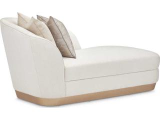 Luxecor Gilded Icicle White Upholstered Chaise