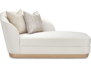 Luxecor Gilded Icicle White Upholstered Chaise