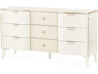 Luxecor Gilded White Poplar Wood Dresser
