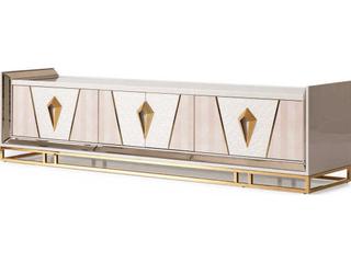Michael Amini Carmela 94" Shimmer Ivory Media Console