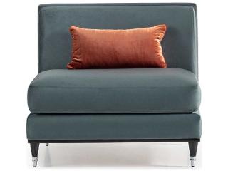 Michael Amini La Francaise Blue Velvet Accent Chair