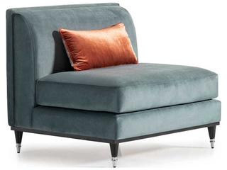 Michael Amini La Francaise Blue Velvet Accent Chair