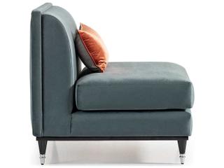 Michael Amini La Francaise Blue Velvet Accent Chair
