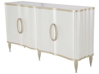 Luxecor Gilded 68" Poplar Wood Creamy Pearl Sideboard