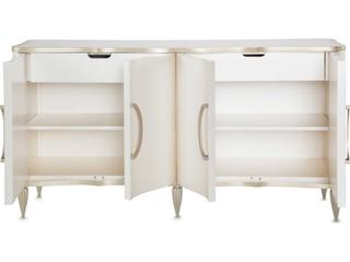 Luxecor Gilded 68" Poplar Wood Creamy Pearl Sideboard