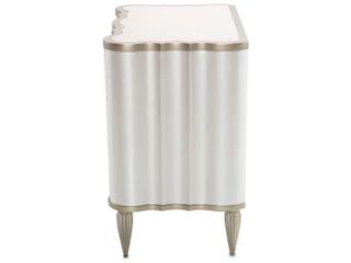 Luxecor Gilded 3-Drawers Silver Poplar Wood Nightstand