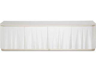 Luxecor Gilded 78" Poplar Wood Creamy Pearl Media Console