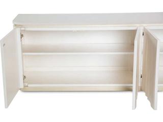 Luxecor Gilded 78" Poplar Wood Creamy Pearl Media Console