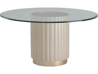Luxecor Gilded Round Glass Dining Table