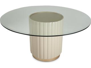 Luxecor Gilded Round Glass Dining Table