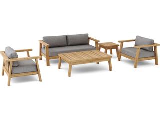 Anderson Teak Palermo Deep Seating Teak Outdoor Patio Lounge Set