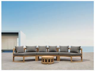 Anderson Teak Circular Modular Deep Seating Teak Patio Lounge Set