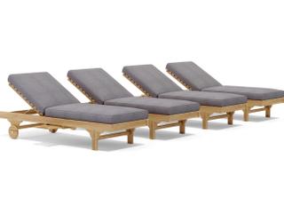 Anderson Teak Capri Natural Outdoor Patio Lounge Set