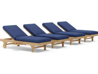 Anderson Teak Capri Natural Outdoor Patio Lounge Set