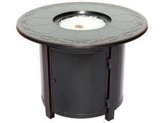 Alfresco Home Hartwick Topaz Cast Aluminum Round Outdoor Fire Pit Table