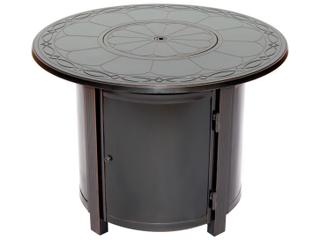 Alfresco Home Hartwick Topaz Cast Aluminum Round Outdoor Fire Pit Table