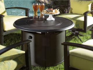 Alfresco Home Bay Ridge Blacksmith Round Patio Fire Pit Table