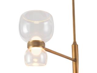 Alora Lighting Sutton Vintage Brass Clear Glass Chandelier