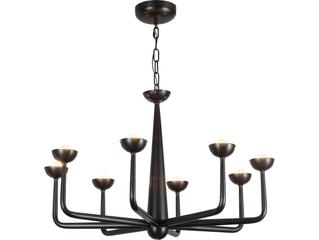 Alora Lighting Spade Urban Bronze Chandelier