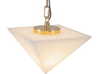 Alora Lighting Mineral Patina Brass Alabaster Geometric Chandelier