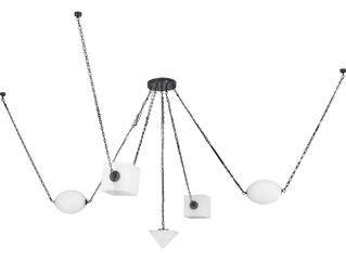 Alora Lighting Mineral Urban Bronze Alabaster Geometric Chandelier