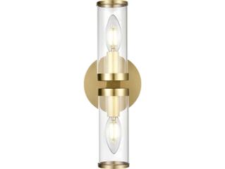 Alora Lighting Revolve 2-Light Natural Brass Wall Sconce