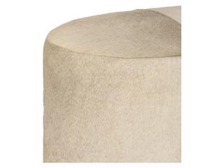 Alder & Tweed Jordan 60" Bench Frosted Hair Hide Seat & Antique Brass Base, Modern Style
