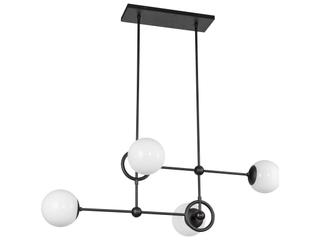 Alora Mood Fiore 4-Light Matte Black Globe Island Pendant