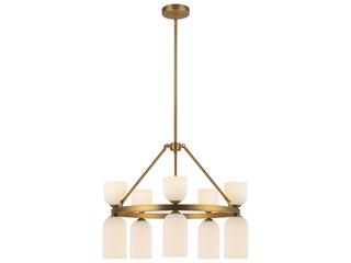 Alora Mood Nelly 10-Light Brushed Gold Geometric Chandelier