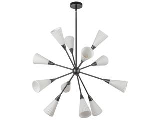 Alora Mood Cosmo 12-Light Matte Black Geometric Sputnik Chandelier
