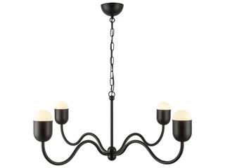 Alora Mood Effie 4-Light Matte Black Chandelier