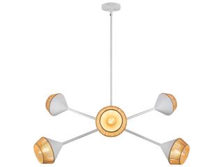 Alora Mood Daphne 6-Light White Geometric Linear Sputnik Chandelier
