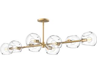 Alora Mood Willow 8-Light Brushed Gold Globe Island Pendant