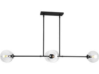 Alora Mood Cassia 4-Light Matte Black Globe Linear Island Pendant